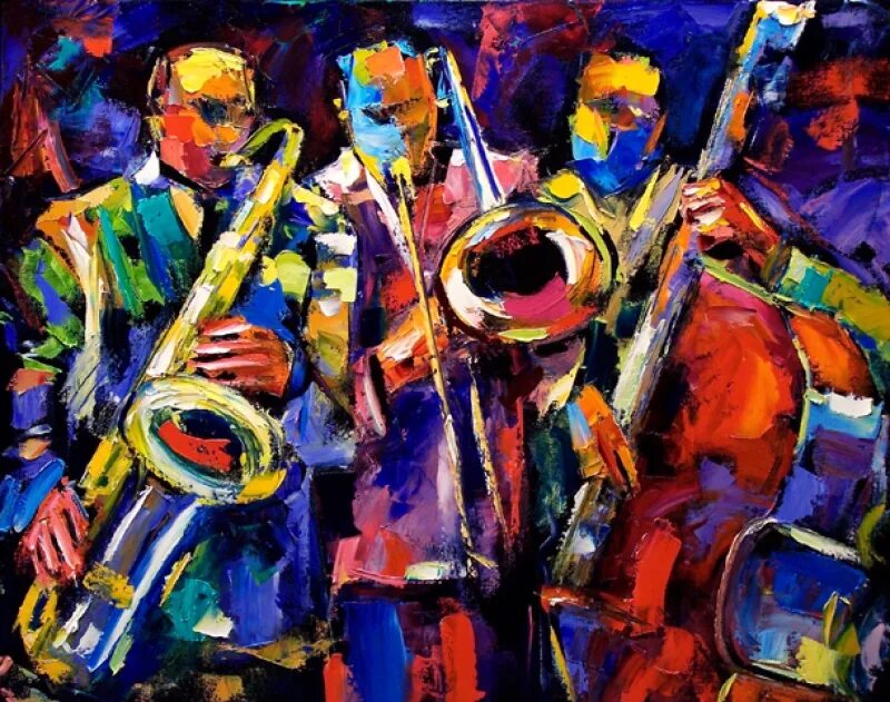 Луи Армстронг Афремов. Джаз. Джаз картины. Картина джазовый оркестр.