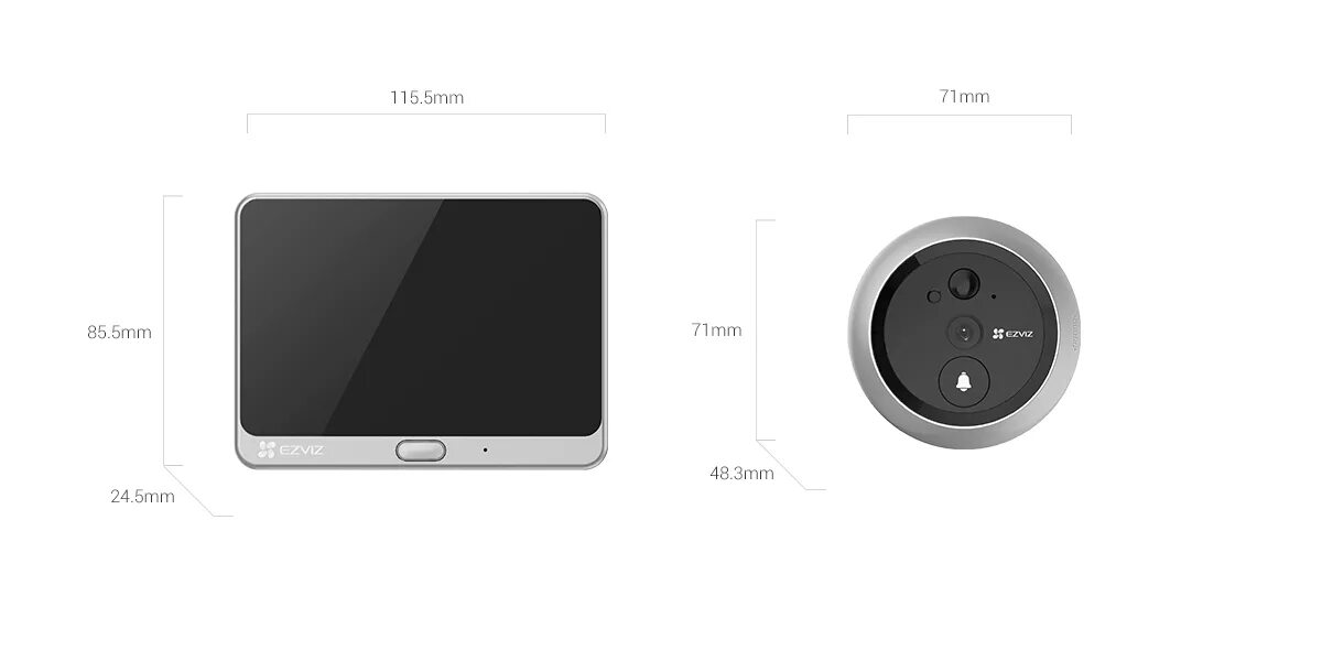 Глазок ezviz dp2c. Видеоглазок Wi-Fi EZVIZ dp1c. EZVIZ dp1c умный глазок (CS-dp1c-a0-4a1wpfbsr).