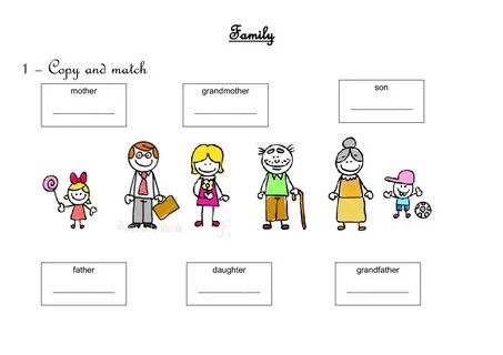 My family worksheets for kids