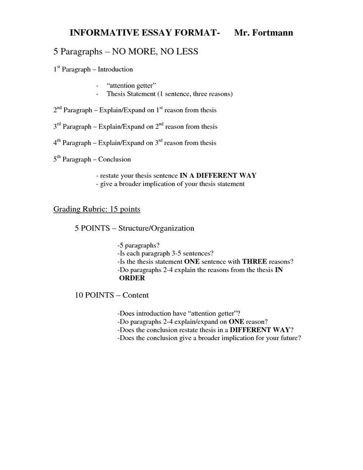 Reason paragraph. Essay format. Outline essay format.