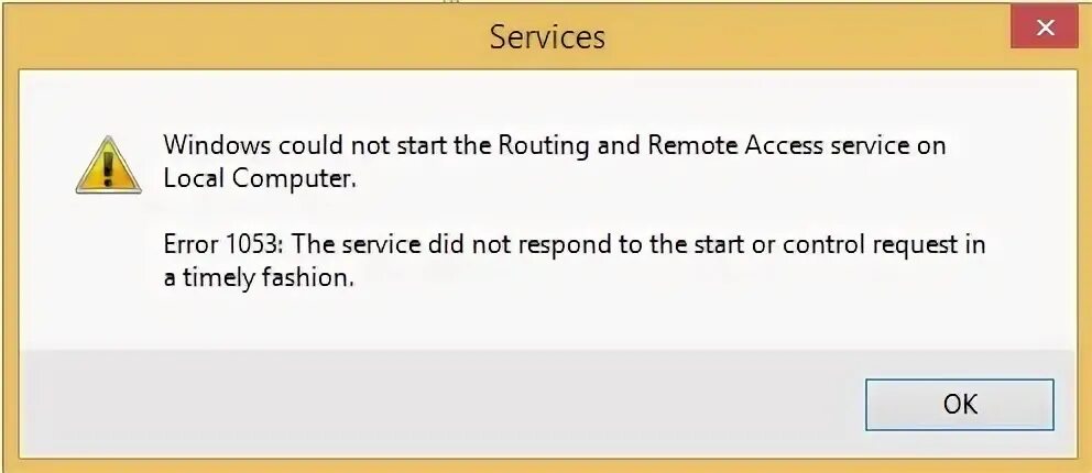 Error service disabled