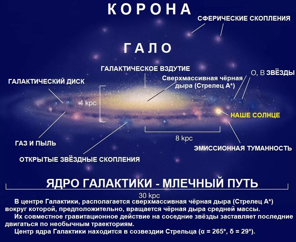 Где центр галактики. Структура Млечного пути Балдж гало. Строение Галактики гало. Строение нашей Галактики. Схема строения Галактики.