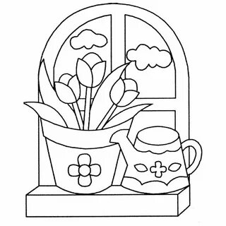 Error de la base de datos Coloring pages, Flower coloring pages, Spring coloring