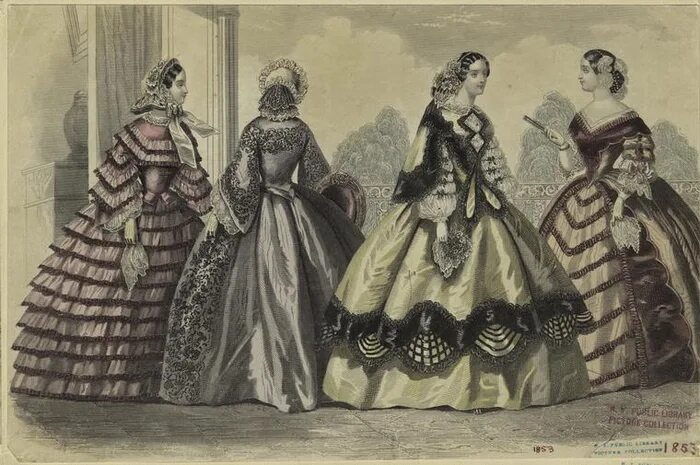 викториан эра. история моды с 1850 х. история дизайна одежды. мода парижа 1830-1860. первая мода в мире.