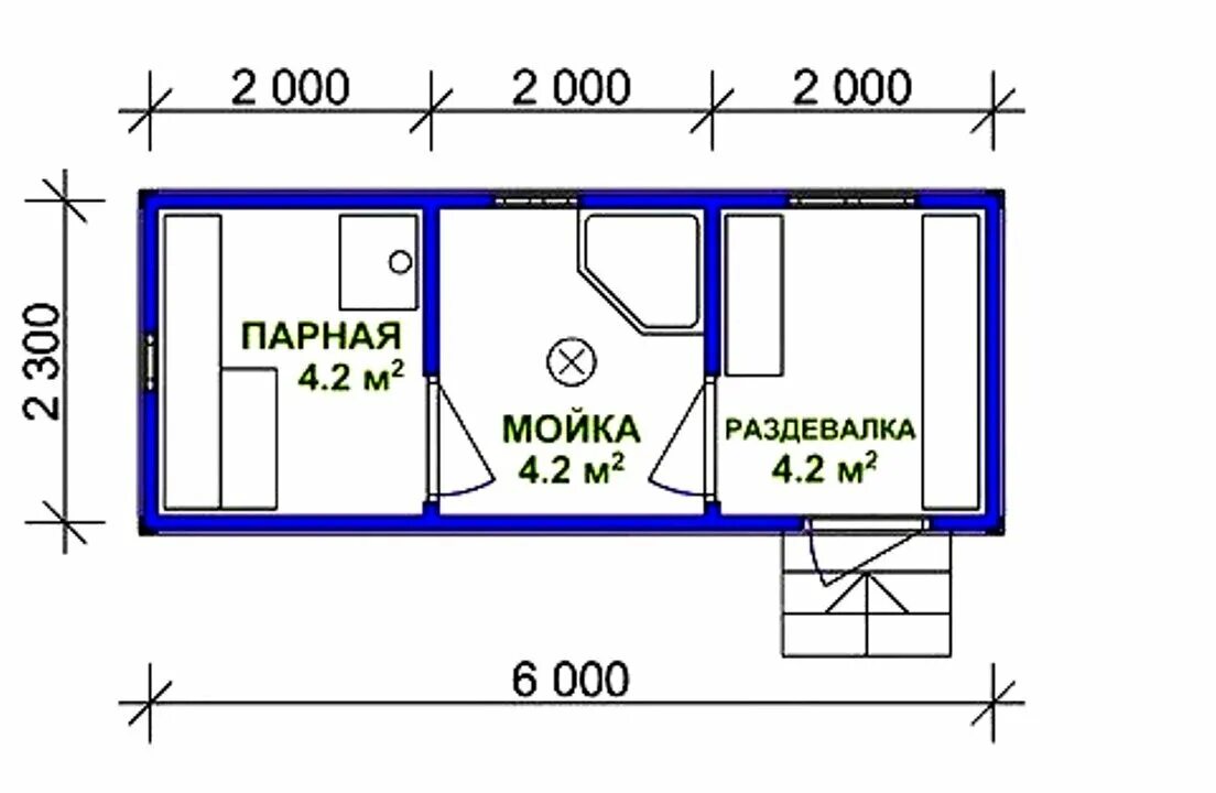 Мобильная баня 2.3 на 5 под ключ: купить перевозные бани 2.3 на 5 в Пскове