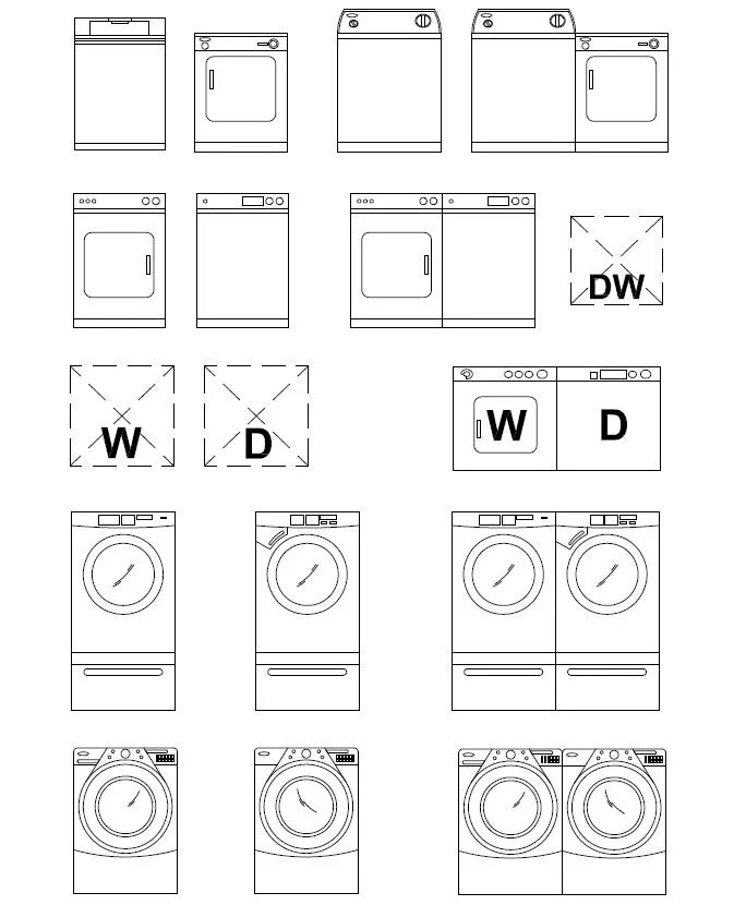 Appliances CAD Blocks free download " Page 2 Cad blocks free, Cad blocks, Washin