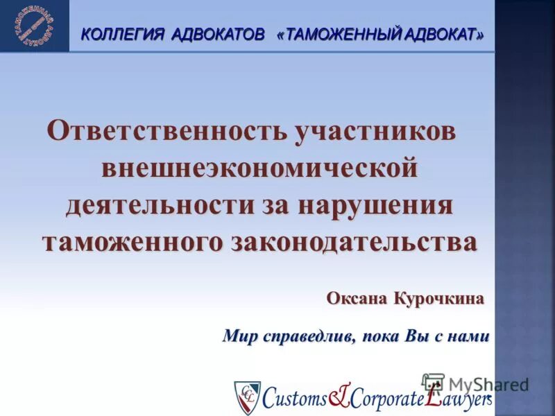 Нарушения таможенного законодательства таможенными органами. Таможенный адвокат Курочкин. Ответственность по таможенному праву. Обязанности коллегии адвокатов. Обязанности участников ВЭД.