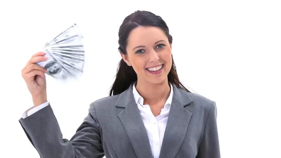 Деловая девушка. Мужчина открывает дверь. Девушка с папкой в руках. Мужчина помогает. Семья выбирает квартиру.