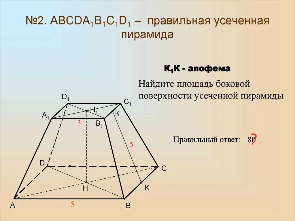 Как найти площадь боковой поверхности усеченной пирамиды. Четырёхугольная усечённая пирамида. Правильная четырёхугольная усечённая пирамида. Усечённая пирамида формулы. Усеченная четырехугольная пирамида чертеж.