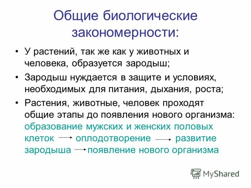 Тема биологические законы