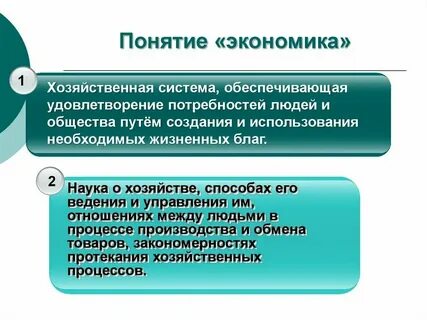 Экономика понятия и определения
