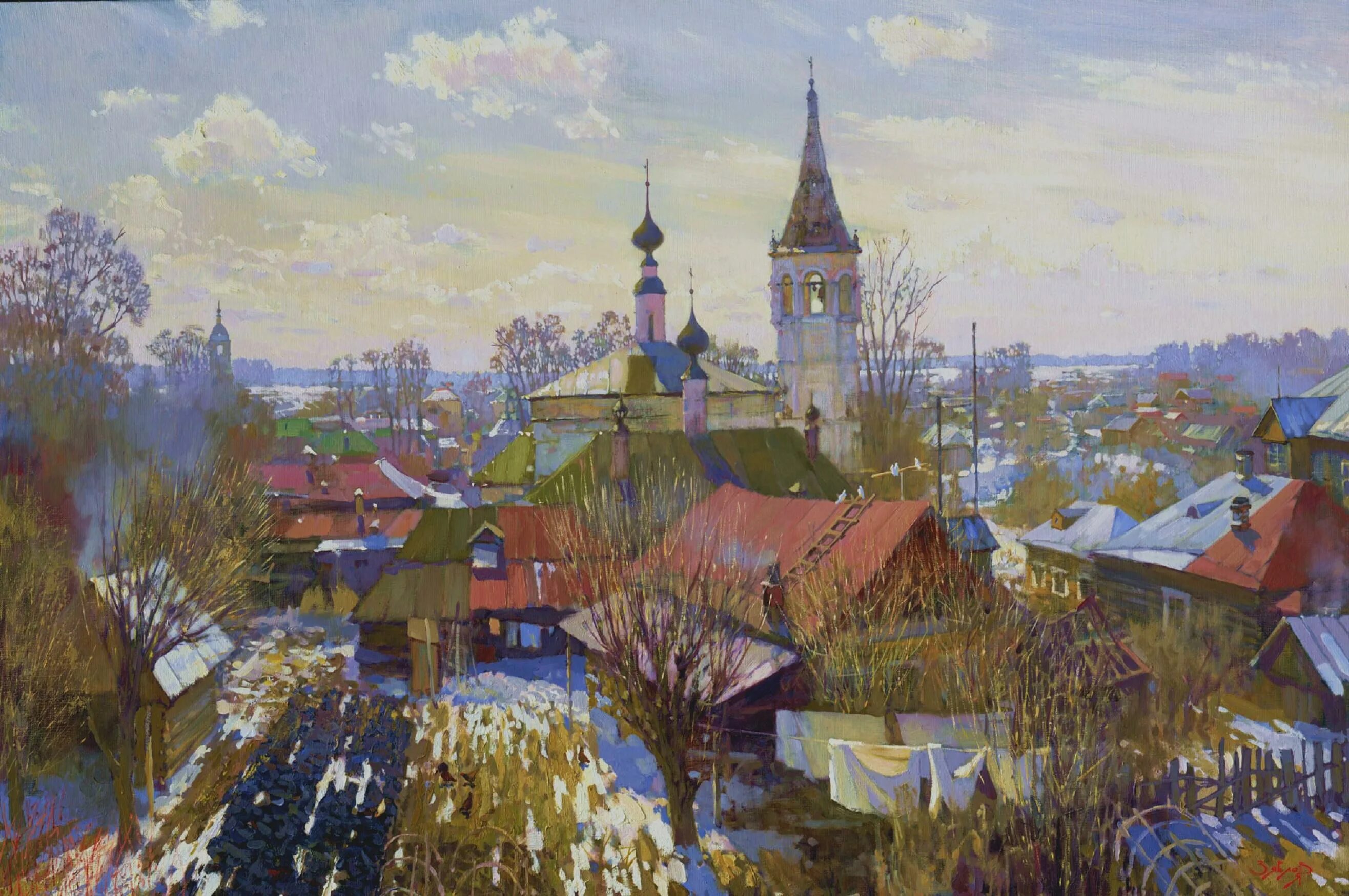 Российские картины. Зяблов Ярослав художник город. Весна художник Ярослав Зяблов. Ярослав Зяблов художник акварелью. Зяблов Церковь картина.