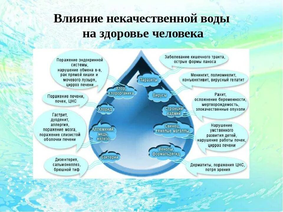 Изменилось качество воды. Влияние воды на человека. Влияние качества воды на организм человека. Влияние качества питьевой воды на здоровье человека. Влияние загрязнения воды на организм человека.