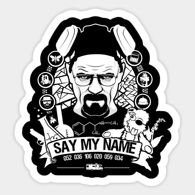 Say may name. Heisenberg наклейка. Наклейка Breaking Bad. Breaking Bad Стикеры. Стикеры во все тяжкие.