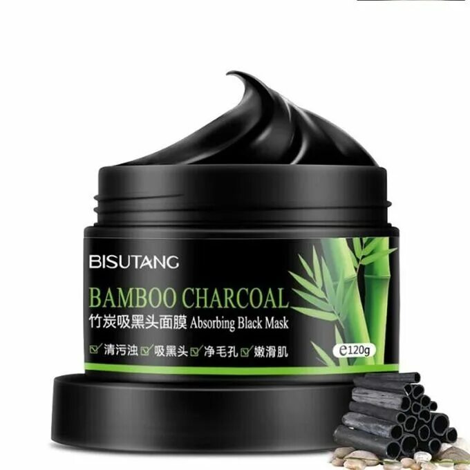 Bamboo Charcoal Black Mask. Bamboo Charcoal Absorbent маска. BISUTANG маска для лица. Bamboo Charcoal маска от чёрных точек.