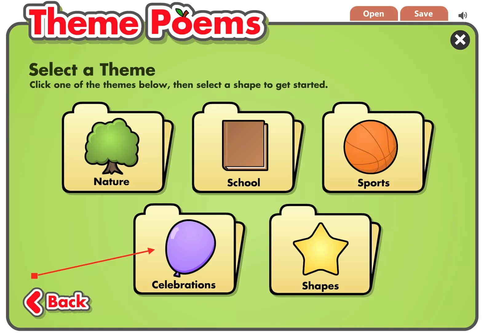 The theme of the lesson. Writing theme. poems with shapes. lesson theme sign.