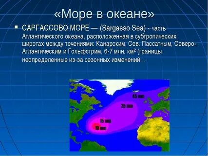 Саргасово море на карте