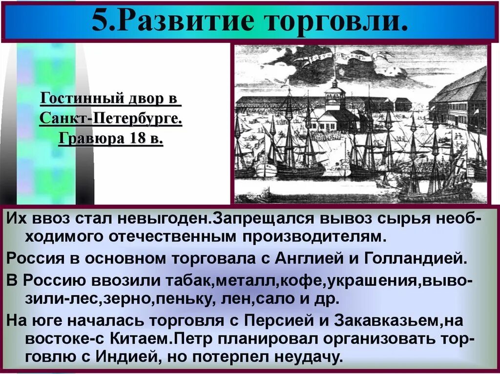 Развитие торговли. Развитие торговли 18 век. Презентация на тему торговля 18 века. Торговля в России 18 век. Внешняя торговля второй половины 18 века