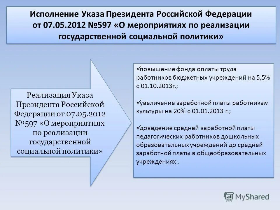 597 о мероприятиях по реализации