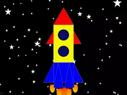 Аппликация ракета из геометрических фигур средняя группа