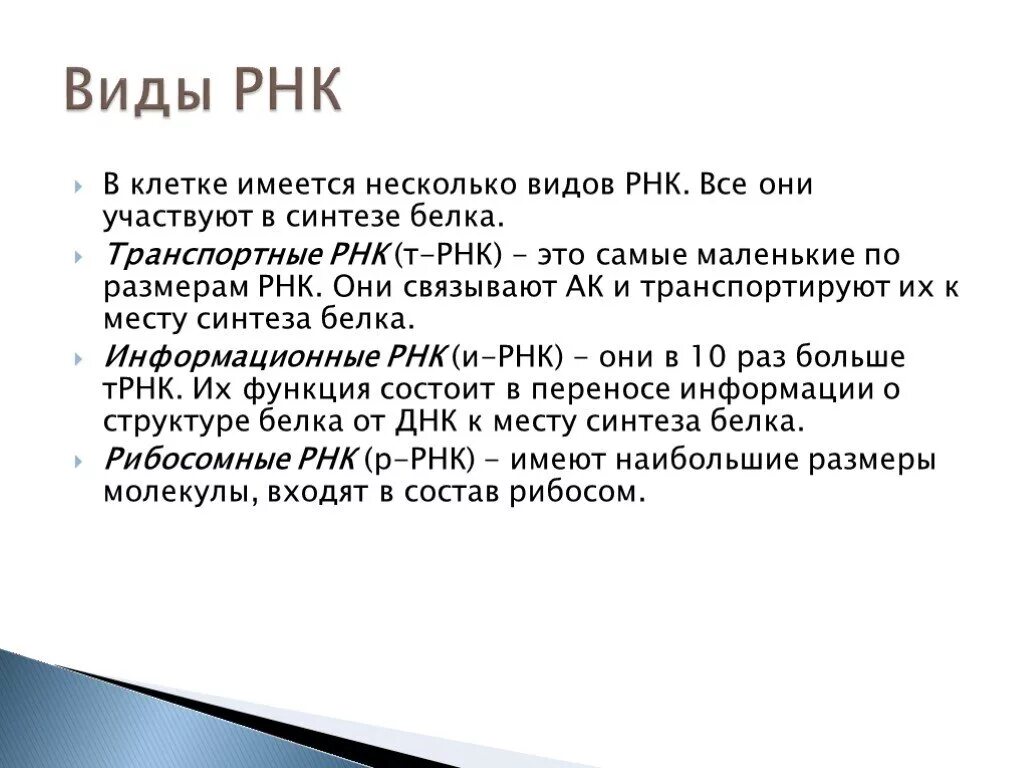 Количество типов рнк. Виды рнк. какие рнк самые маленькие по размеру. несколько существует несколько видов рнк.