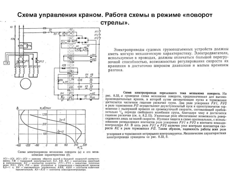 Инструкция управлением крана. Схема управления электроприводом брашпиля. схема электропривода брашпиля переменного тока. схема подключения кранового электродвигателя. схема электропривода механизма поворота крана.