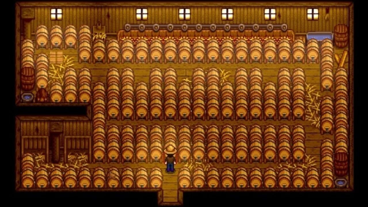 Stardew valley склад. Stardew valley винный погреб. Сарай стардью. Stardew valley погреб. Стардей валли кадка.