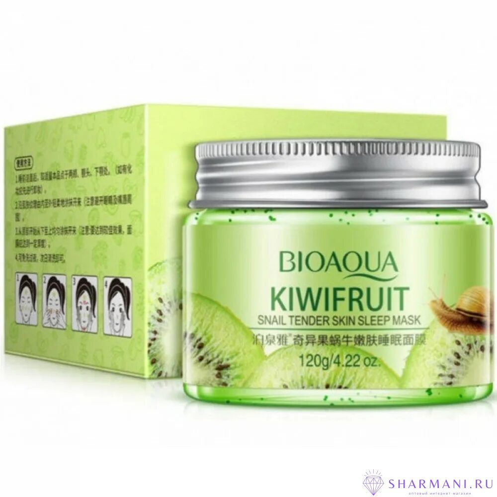 Bioaqua ночная маска. Ночная маска для лица BIOAQUA"Kiwifruit Snail tender Sleep Mask"120g.. Маска ночная с киви BIOAQUA. Ночная маска киви БИОАКВА. BIOAQUA маска для лица киви.