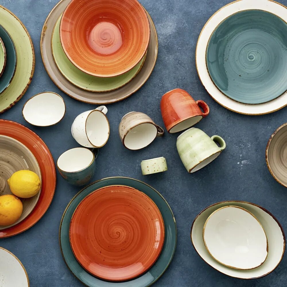 Berghoff eclipse 3700011. Необычные тарелки. Дизайнерская посуда. Petye rustic посуда. Модные тарелки.