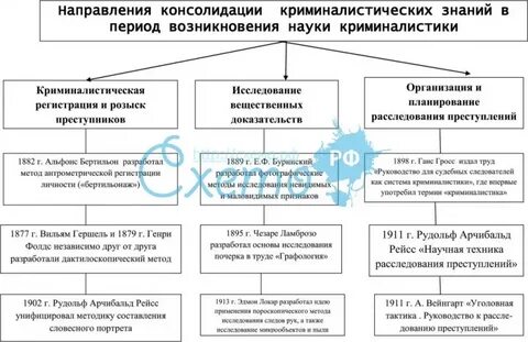 Этапы развития криминалистики