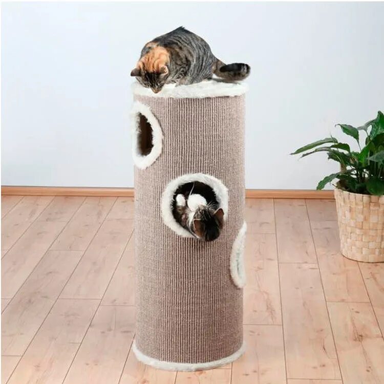 Trixie домик-башня для кошек Edorado, коричневый/бежевый ø 40/100см. Домик башня для кошек Trixie Edorado. Trixie башня когтеточка. Trixie домик для кошки "Cat Tower Jorge" 40х40см.