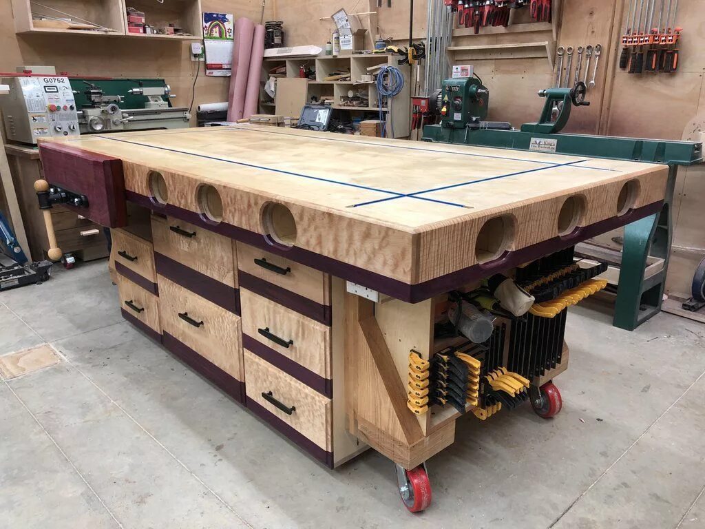 Fast workbench. Верстак столярный workbench. блочный верстак woodworker. столярный верстак в гараж. стол для мебельной мастерской.