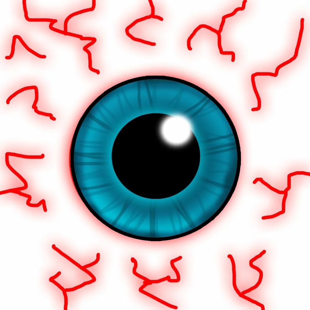 He eyes are red