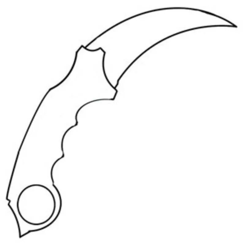 Нож карандашом легко. Нож керамбит чертеж а4. Раскраски керамбит из КС го. Керамбит из СТЕНДОФФ 2. Распечатка ножа керамбит.