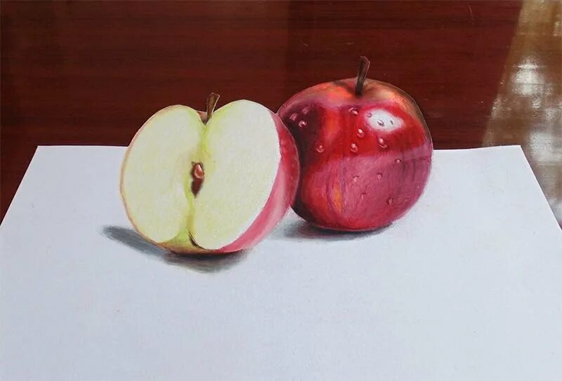 Яблоко в 2 месяца. Яблоко цветными карандашами. Реалистичное яблоко. Яблоко карандашом. Яблоко рисунок реалистичный.