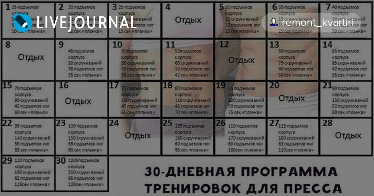 Программа 30 планов
