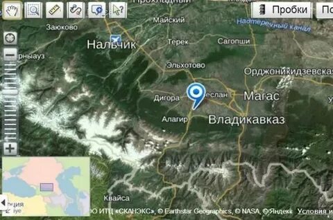 Сколько километров осетия