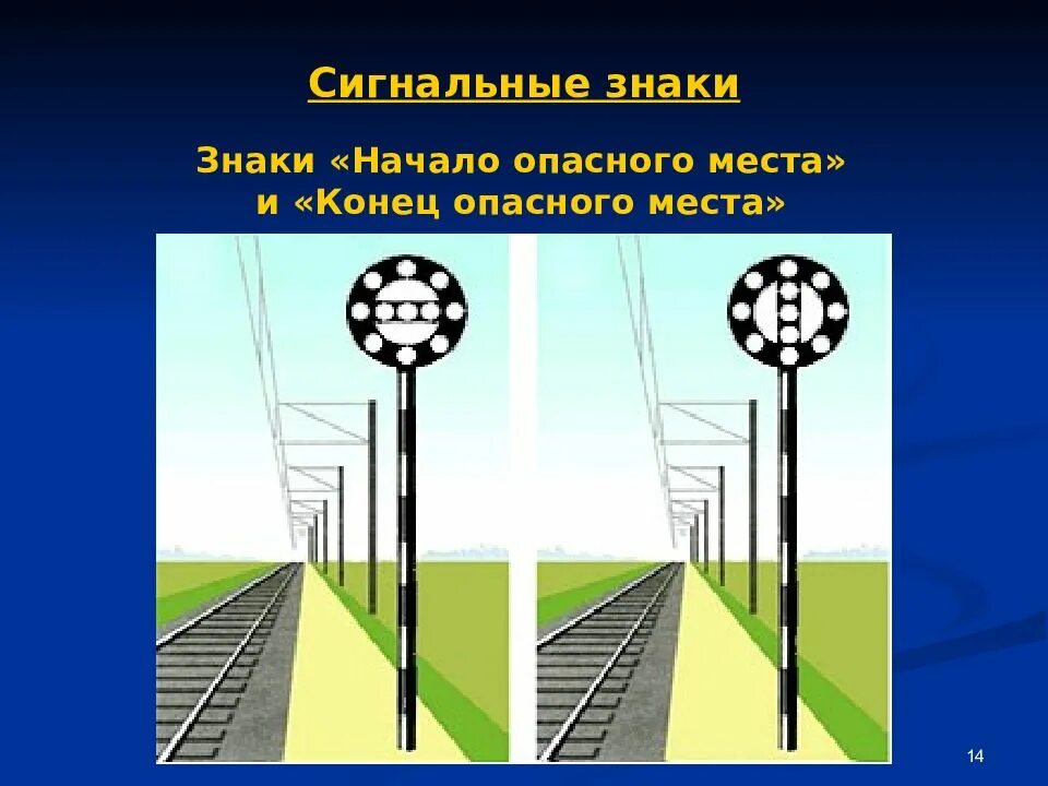 Какое расстояние от сигнальных знаков начало. Начало и конец опасного места. знак начало опасного места. начвло опасного мета жд. сигнальный знак начало опасного места.