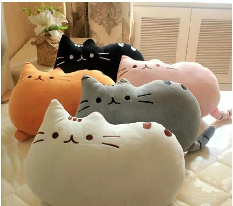 игрушки для подушки. подушка кошка. подушка котик. кошачья подушка. кот-подушка.