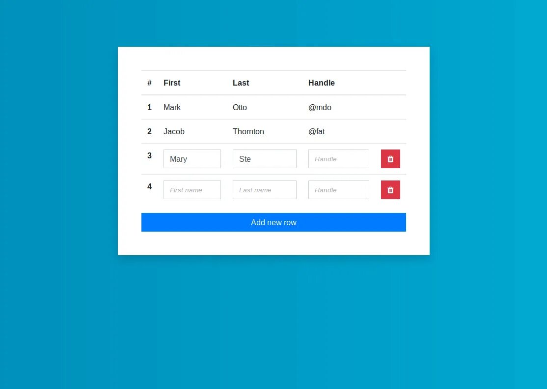 Table Row. Ввод цены JQUERY. Table Rows number Bootstrap. Row Bootstrap. Add bootstrap