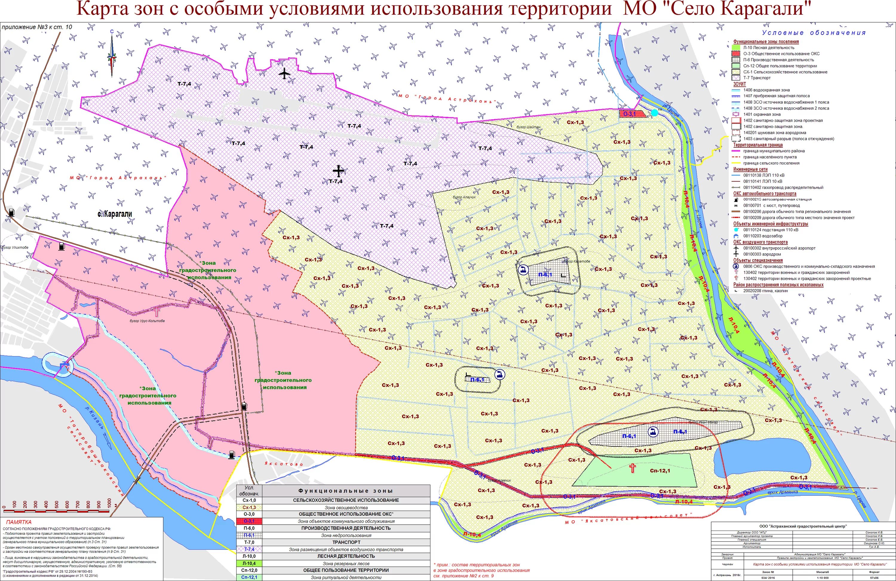 Зоны с особым использованием территории карта