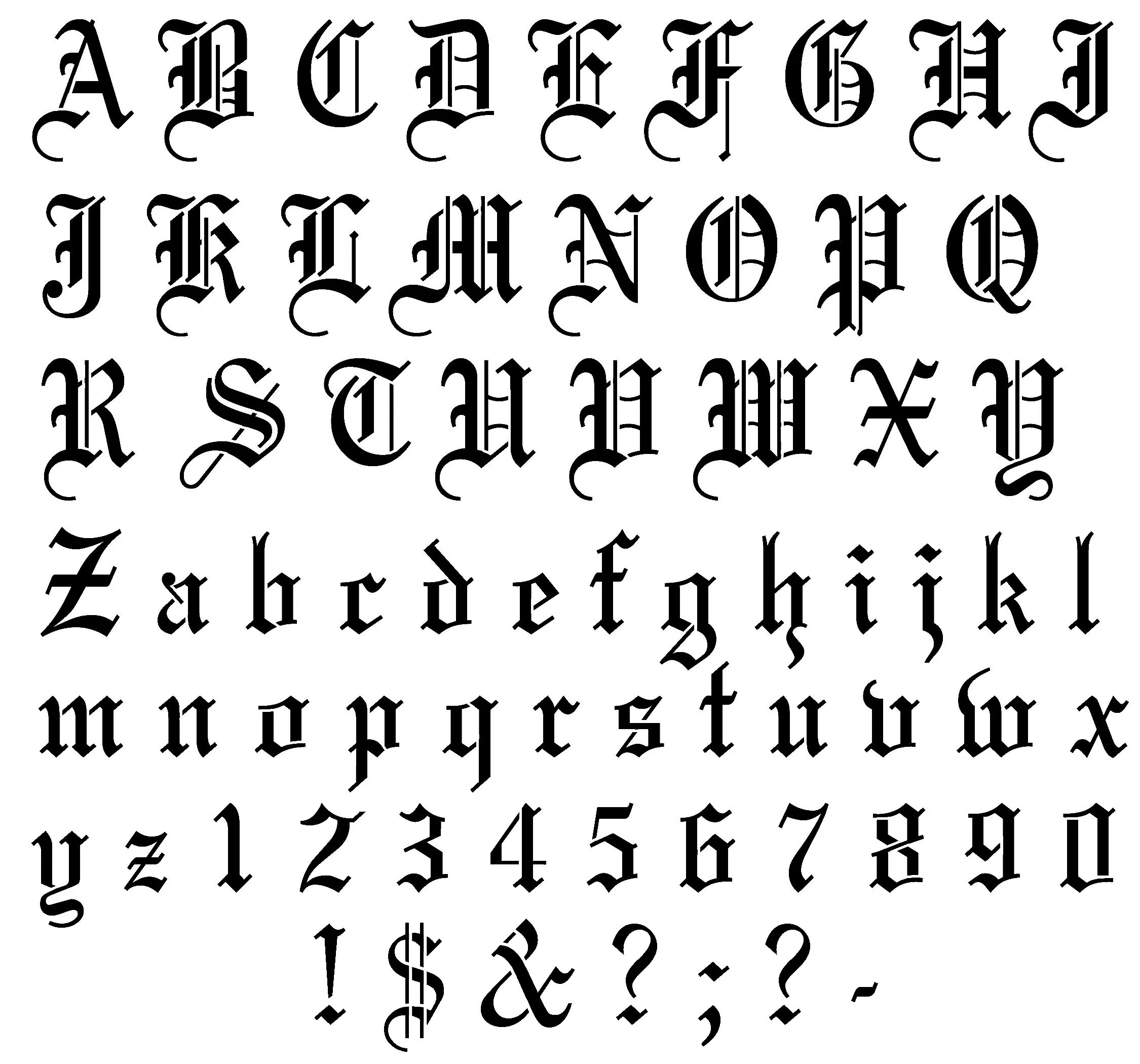 Шрифты eng