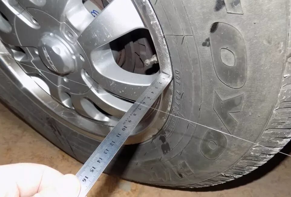Как ровно выставить колеса