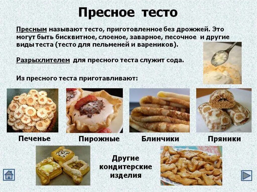 Состав простейшего теста. Изделия из пресного теста. приготовление изделий из пресного теста. виды теста. кондитерские изделия из пресного теста.