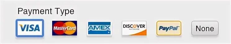 Types of payment. Payment type.