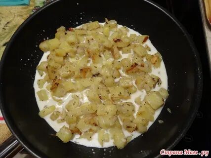 Картошка с молоком и луком