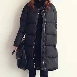 Длинные черные зимние куртки женские