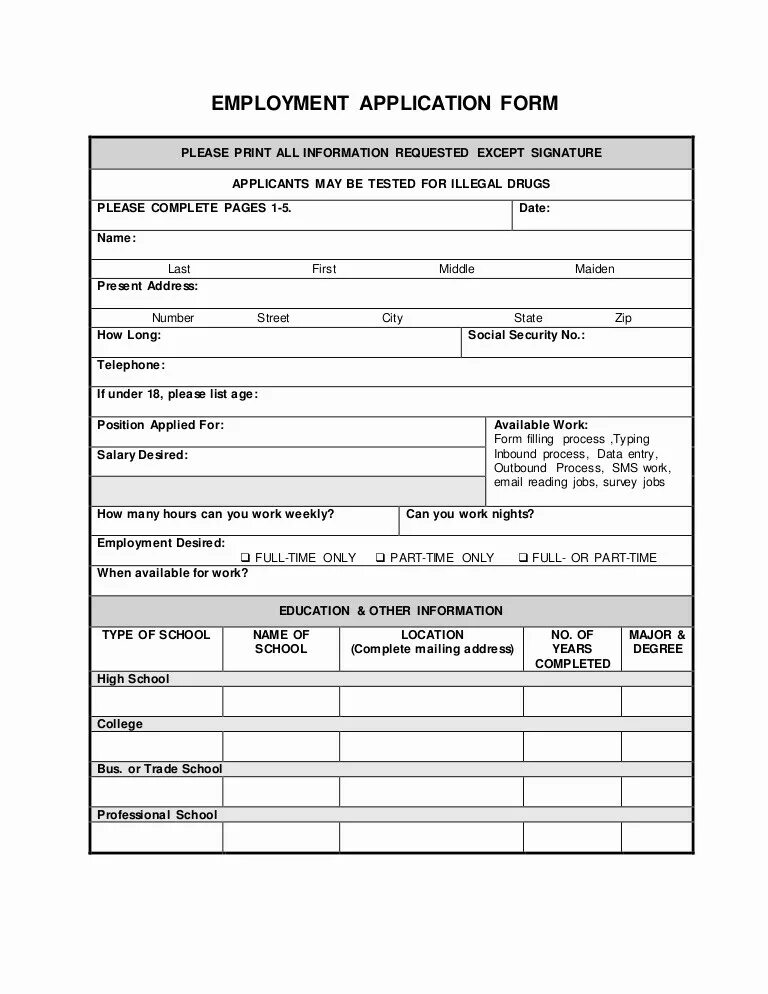 Application form ответы. Аппликационная форма. application form. application form for employment. job application form.