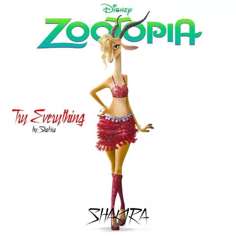 Shakira everything. Try everything Shakira. Shakira zootopia. Try everything.