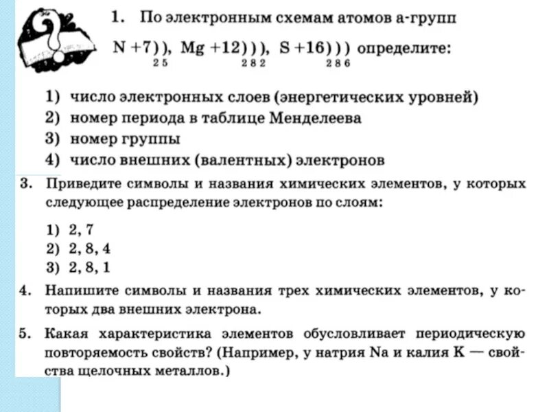 Тест строение атома ответы 8 класс. Периодическая система и строение атома. Периодическая система химических элементов и строение атома. Задание по строению ПСХЭ. Строение атома ПСХЭ.